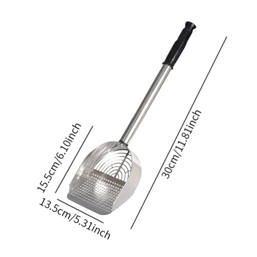 Pala para arena de gato antiadherente de acero inoxidable resistente 3