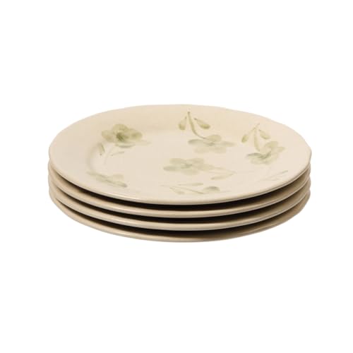 Bloomhouse - 2 Time Oprah's Favorite Things - Made in Portugal Hand Painted 8.6 Inch Salad Plates Set of 4 - Porto Petals Floral Dessert Dish Set - Green Orchid by bloomhouse - Used condition - Image 5