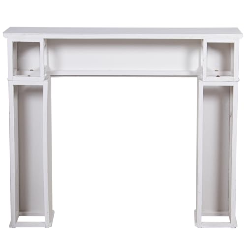 FRENTE CHIMENEA MADERA BLANCO_110X23X94CM, ABETO+DM