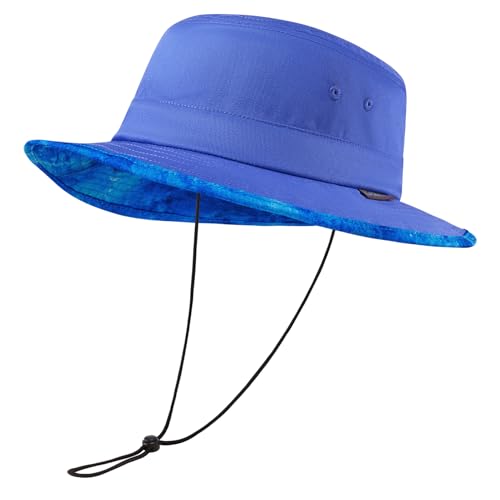 Image of UPF 50+ Foldable Sun Hat Patterned Under Brim Bucket Hats for Summer Hiking Fishing Beach Safari Men Women