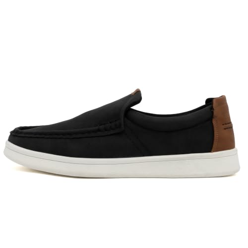 Image of Nautica Men's Slip-On Loafers Casual Moc Toe Sneakers Boat Shoes Slipper for Men - Lightweight & Comfortable - Derwin
