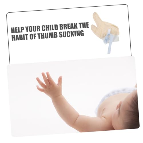 Totority 2 Pairs Baby Anti-Sucking Gloves for Thumb Suckers Soft Infant Mittens with Protective Thumb Guards Newborn Sucking Prevention Baby Supplies for Infant Care3