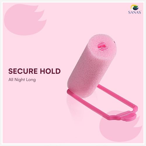 Image of Sanas Heatless Curler For Women 20Pcs Curlers Rollers For Women Heatless Curls Without Volume Rollers For Hair Styling Flexi Rods For Hair Foam Curling Tools 20Pcs