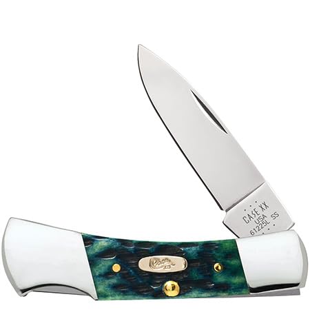Case XX WR POCKET KNIFE, LOCKBACK KENTUCKY BLUEGRASS BONE (61225L SS) 3 INCHES CLOSED, ITEM #39859