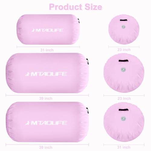 Gymnastics Air Roller Air Barrel, Inflable para Entrenamiento de Yoga y Gimnasia Color Rosa miniatura 6