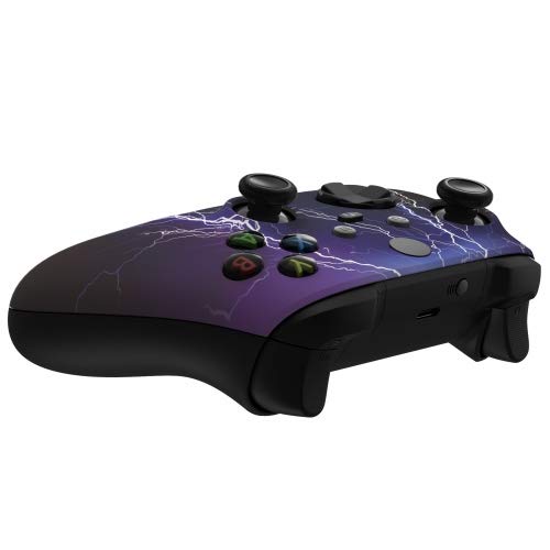 Image of MODDEDZONE Custom Wireless UNMODDED Controller for Xbox One S /X and PC with Exclusive and Unique Designs - The Perfect Gaming Gift for Enthusiasts, Expertly Crafted in the USA Violet Storm