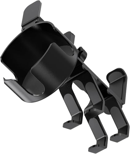 デスク下用クランプ式ヘッドホンホルダー 隠しストレージ付き オフィスアクセサリー用の360度回転カップホルダー付き 収納 オフィス整理 多機能アクセサリー (ブラック///ホワイト)