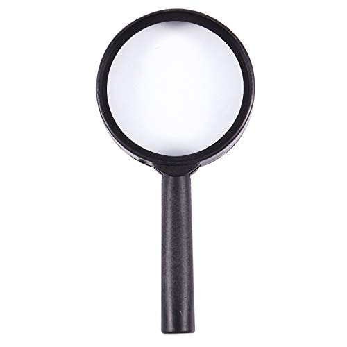 Loupe 3X de 40 mm pour lire les petits caractères avec cadre portatif noir léger