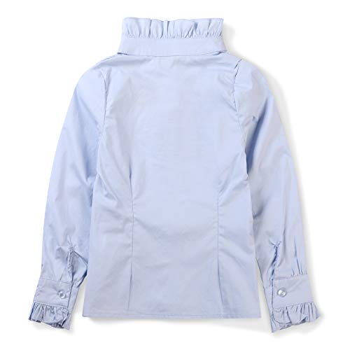 Image of OCHENTA Girls Ruffle Collar Blouse Button Down School Uniform Shirt