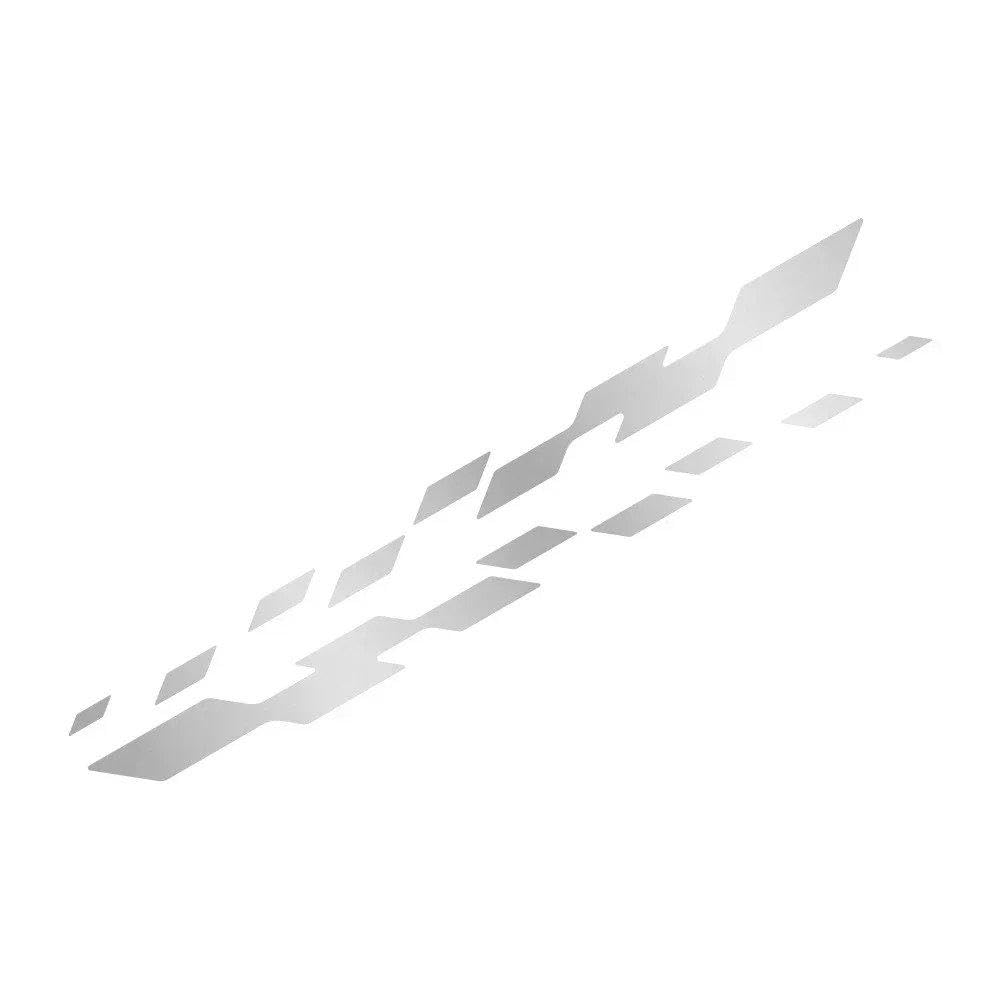 Dabhuoc Matt Silver Car Door Sticker Racing Stripes Graphics Vinyl Decal Auto Accessories(Matt Silver)