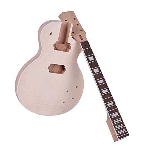 Dounan Kit de bricolage pour guitare électrique – Corps et manche en acajou – Rose – Touche en bois - Les Beatles, Paul McCartney, John Lennon, RIngo Starr, George Harrison Dounan Kit de bricolage pour guitare électrique - Corps et manche en acajou - Rose - Touche en bois – Image 3