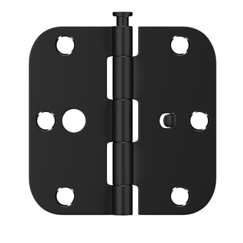 Goldenwarm 3 Pack Black Door Hinges 3.5Inch Security Door Hinges cover