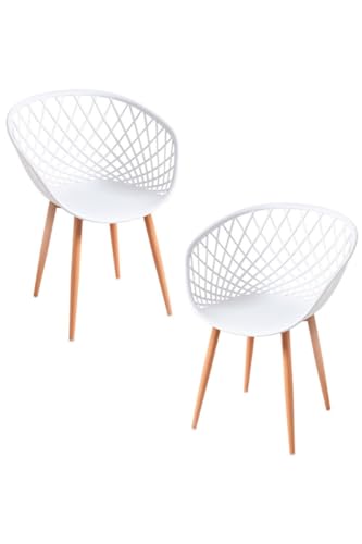 Sillas Comedor Blancas Pack 2 Marca Regalos Miguel