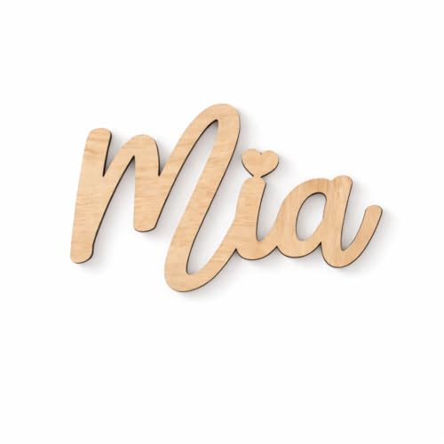 Personalisierter Schriftzug aus Holz – Namensschild & Türschild – Laser Cut Holzschild für Kinderzimmer – Individuelle Geschenkidee mit Namen