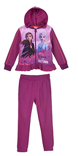 La Reine des Neiges, Jogging Survêtement Fille,Violet,5 ans