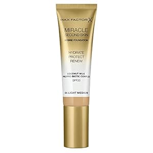 Max Factor Miracle Second Skin Hydrating Foundation, Light-Medium – 30 ml