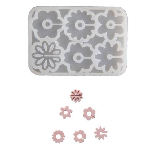 YPREWY Moldes de marcadores de vidrio, marcadores de bebidas, moldes de silicona, moldes en forma de flor, copas de vino, suministros de fiesta para bebidas de vino, marcadores de silicona en forma de