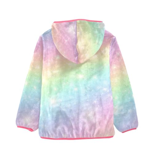 OTVEE Rainbow Pastel Clouds and Sky Kids Hoodie Jacket Fall Spring Full Zip Warm Outwear Coat2
