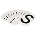Brady 5050 Series Number and Letter Labels, Pack of 10 Labels, Black, S