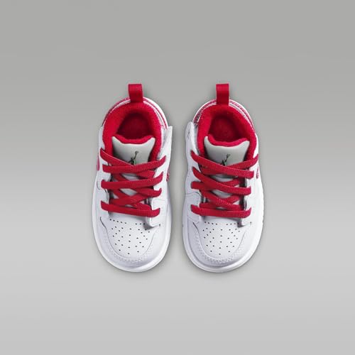 Jordan 1 Low Alt SE Baby/Toddler Shoes (FN9771-018, Football Grey/Pine Green/White/University Red) Size 34