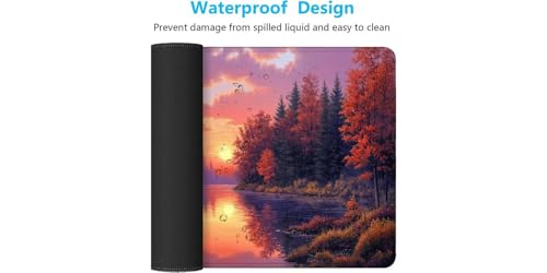Tapis de souris antidérapant grand format et protège bureau PC - 7