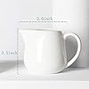 ONTUBE Ceramics Creamer Pitcher 11 oz Cream White