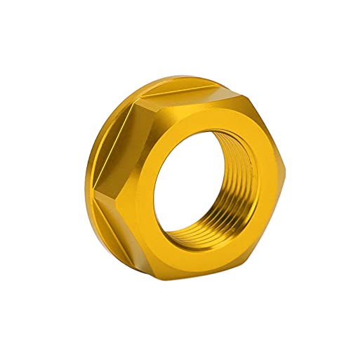 Keenso Tuerca del Eje de la Rueda Trasera M22x1.5, CNC de Aluminio para Reemplazo KX125 2003 2008 (GOLD)