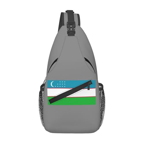 Sac à dos bandoulière drapeau Ouzbékistan sac poitrine homme voyage