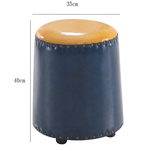 Tabouret à langer et repose-pieds en cuir PU pour table basse de salon