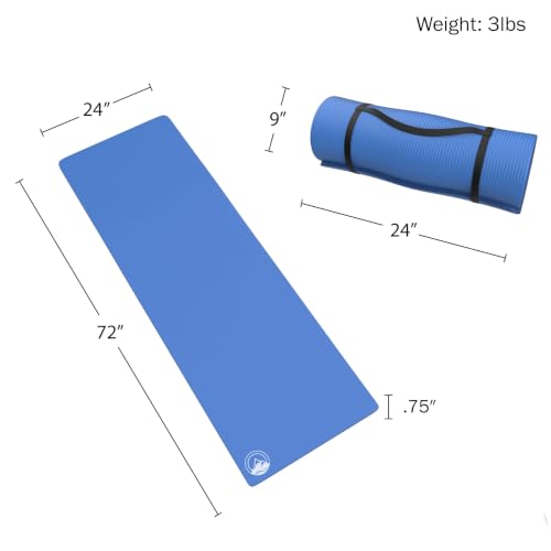 Foam Sleeping Pad for Camping - 0.75-Inch-Thick Waterproof Sleep Pad with Carry Straps for Cots, Tents, or Sleepovers by Wakeman Outdoors - Image 5