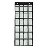 Vitrina para tarjetas coleccionables con 48 bolsillos transparentes, organizador de pared de nailon y PVC para almacenamiento de tarjetas deportivas PSA/BGS/CGC