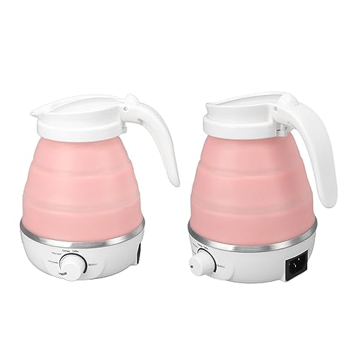 Tetera Eléctrica Plegable Portátil 0.6L 110V Rosa miniatura 2