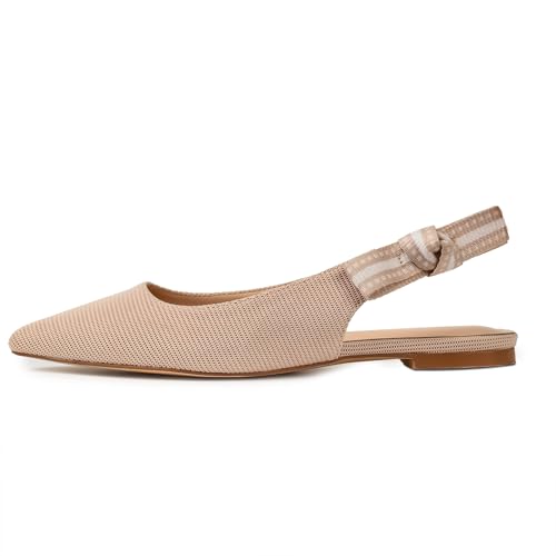 Slingback Flats for Women Pointed Toe Ballet Flats Casual Fashion Ballerina Flats Slip On Comfortable Dress Mary Jane Shoes
