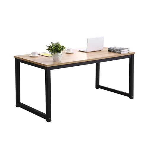 パソコンデスク デスク オフィス 机 PC テレワークベーシック 勉強机 ワーク computer desk PC作業台 在宅勤務 リモート用 おしゃれ【組立簡単】 ウッド+ブラック 100x70x74cm