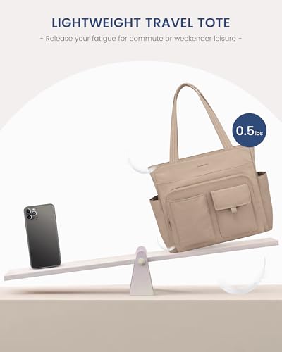 LOVEVOOK Lightweight Multi-Pocket Laptop Tote