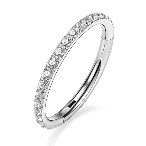 FUNLMO G23 Argola de cartilagem de titânio 20G 18G 16G 14G Conch Helix Daith Piercing Joias de septo