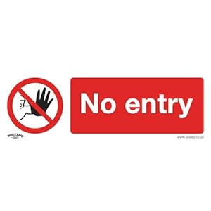 Prohibition Safety Sign – No Entry – Self-Adhesive Vinyl