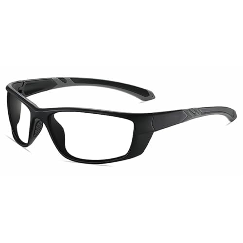 mincl Wrap Around Full lens Safety Reading Glasses with Readers Magnifying Sport Reading Glasses for Men Women N45 (gray, 0, x)