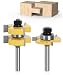Produktbild APLUS 8mm Groove und Tongue Zunge und Nut Set Router Bit Set Oberfräser Holzbearbeitung Fräsen Holzschneider Werkzeug für Graviermaschine Trimmmaschine