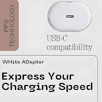 Image of 45W PPS Type C Charger with Nothing (100 Cm) C to C Cable Compatible with Nothing Phone 2a /Phone 2 /CMF Buds /Ear a /S24 Ultra /Laptop USB C Fast Rapidly Charging Support 45Watt Type-C, White(DP203)