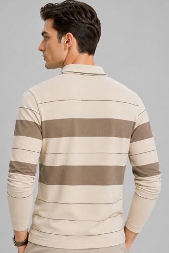 Image of SANE ORIGINALS Full Sleeves Textured Polo Tshirt for Men with Pocket || Long Sleeves Collar and Pocket T-Shirt for Men