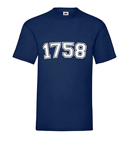 T-shirt bleu marine XXXL homme 1758 coupe grande taille ample