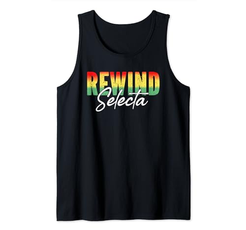 Rewind Selecta Jamaica Reggae Bass Music Rasta Rastafari Débardeur