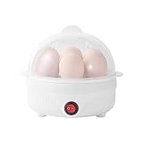 Egg Cooker, 110V 150W Electric Hard Boiled Egg Cooker with Anti-Dry Burning, Kitchen Egg Steaming Breakfast Machine, Household Rapid Egg Cooker with Automatic Power-Off for 6 Eggs