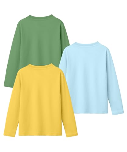 Image of SHODOX Boys Cotton Blend Printed Regular fit Long Sleeve T-Shirt (Pack of 3)