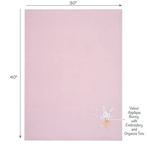 Image of Bedtime Originals Tiny Dancer Baby Blanket - Pink, Animals, Celestial, Rabbit