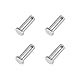 PATIKIL 10 x 30 mm Einzel Loch Clevis Pins, 4 Stück 304 Edelstahl Flachkopf Pin für Hitch Pin Lock Link Scharnier Systeme, Silber