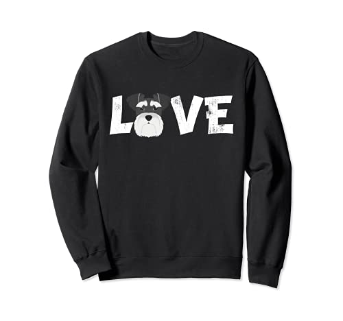 Dog Mom Dog Dad Minature Schnauzer Dog Pet Sweatshirt, Black