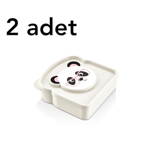 2 Adet Ekru Beslenme ve Sandviç Kutusu, Bpa İçermez, Okul, Piknik ve Kamp için