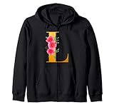 Photo Gallery floral l alphabet cute initial monogram letter l graphic felpa con cappuccio Photo Gallery floral l alphabet cute initial monogram letter l graphic felpa con cappuccio